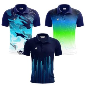 Inkholic Men's Regular Fit Collar Sports Jersey Combo Pack of 3